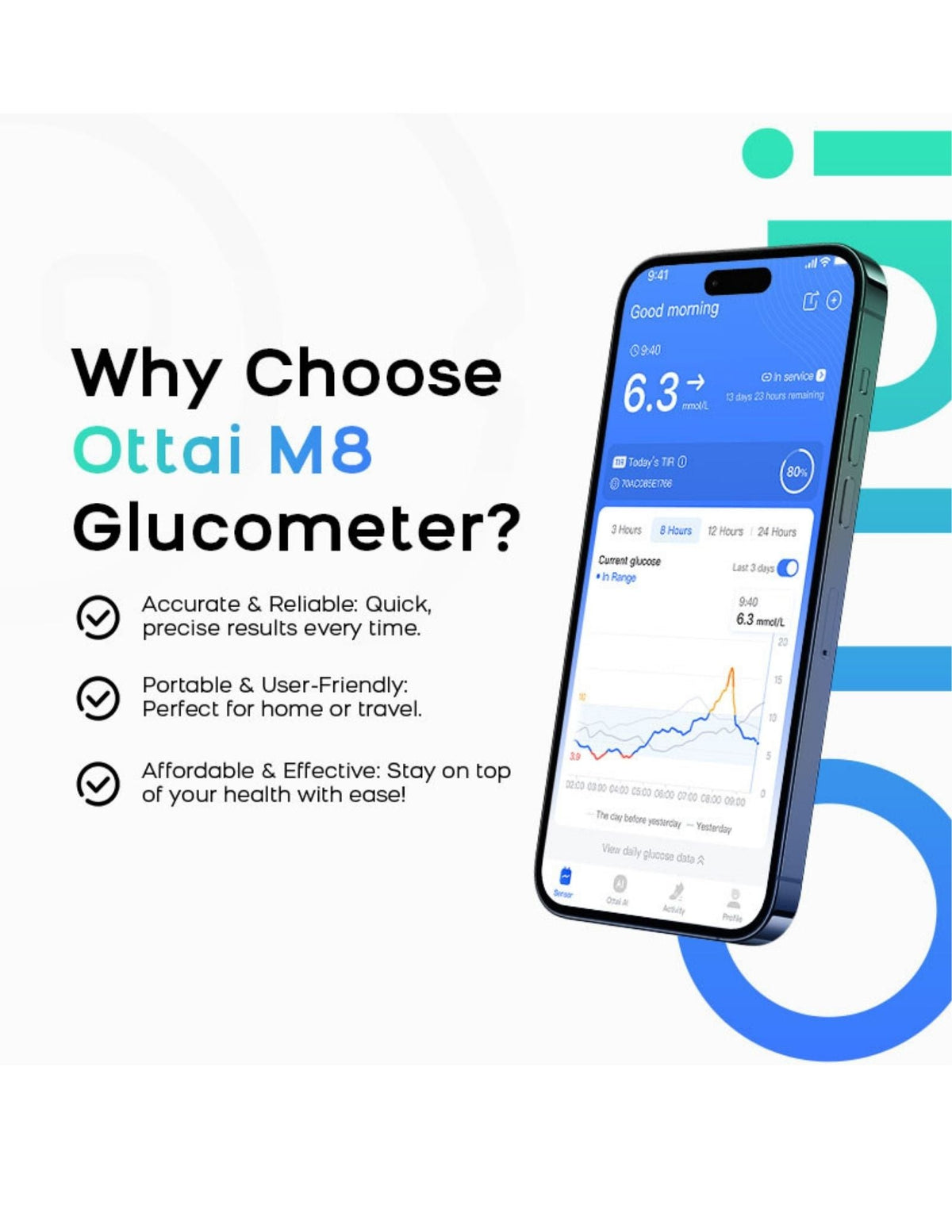 Ottai CGM (2-Week Continuous Glucose Monitoring)