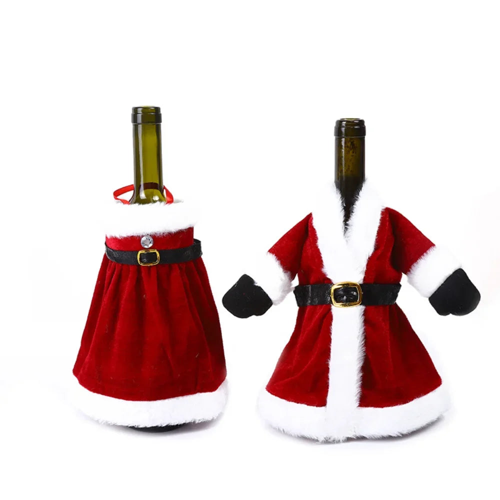 Christmas Wine Bottle Cover dress Christmas Decorations