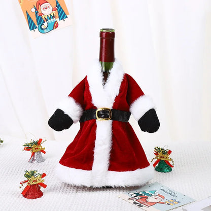 Christmas Wine Bottle Cover dress Christmas Decorations