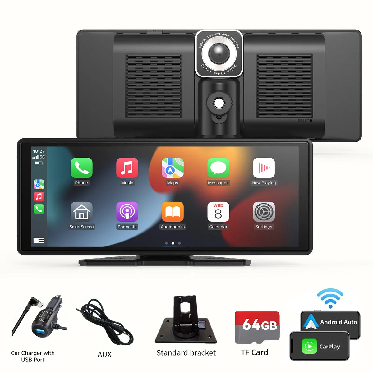 Wireless Carplay Car Stereo, 10.26" inch HD