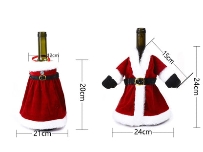 Christmas Wine Bottle Cover dress Christmas Decorations