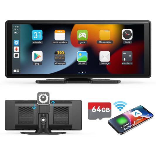 Wireless Carplay Car Stereo, 10.26" inch HD