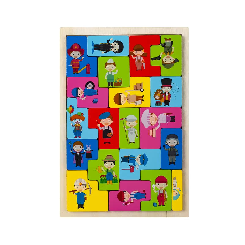 Montessori Wooden Puzzle Set