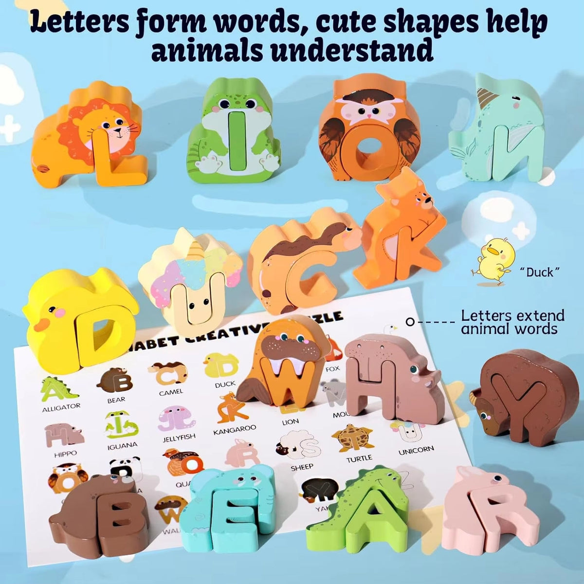 Alphabet Animal Wooden Puzzle
