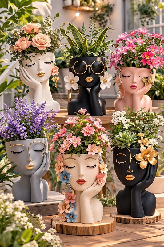 Stylish Face Planter Pots 🌸
