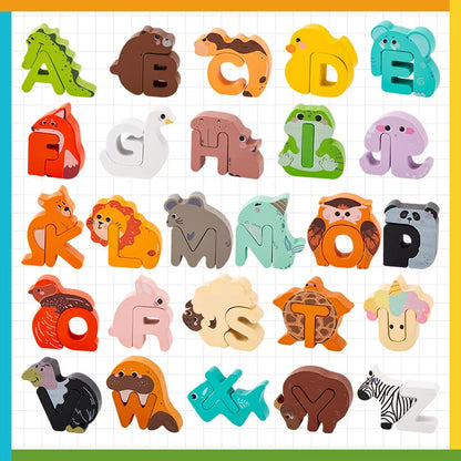 Alphabet Animal Wooden Puzzle