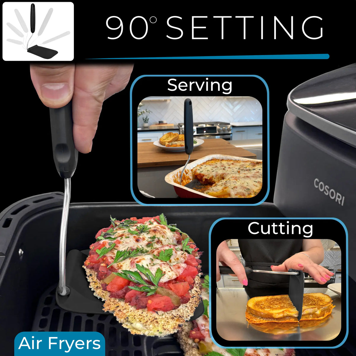 Adaptchula™ Adjustable Angles Spatula, PPSU