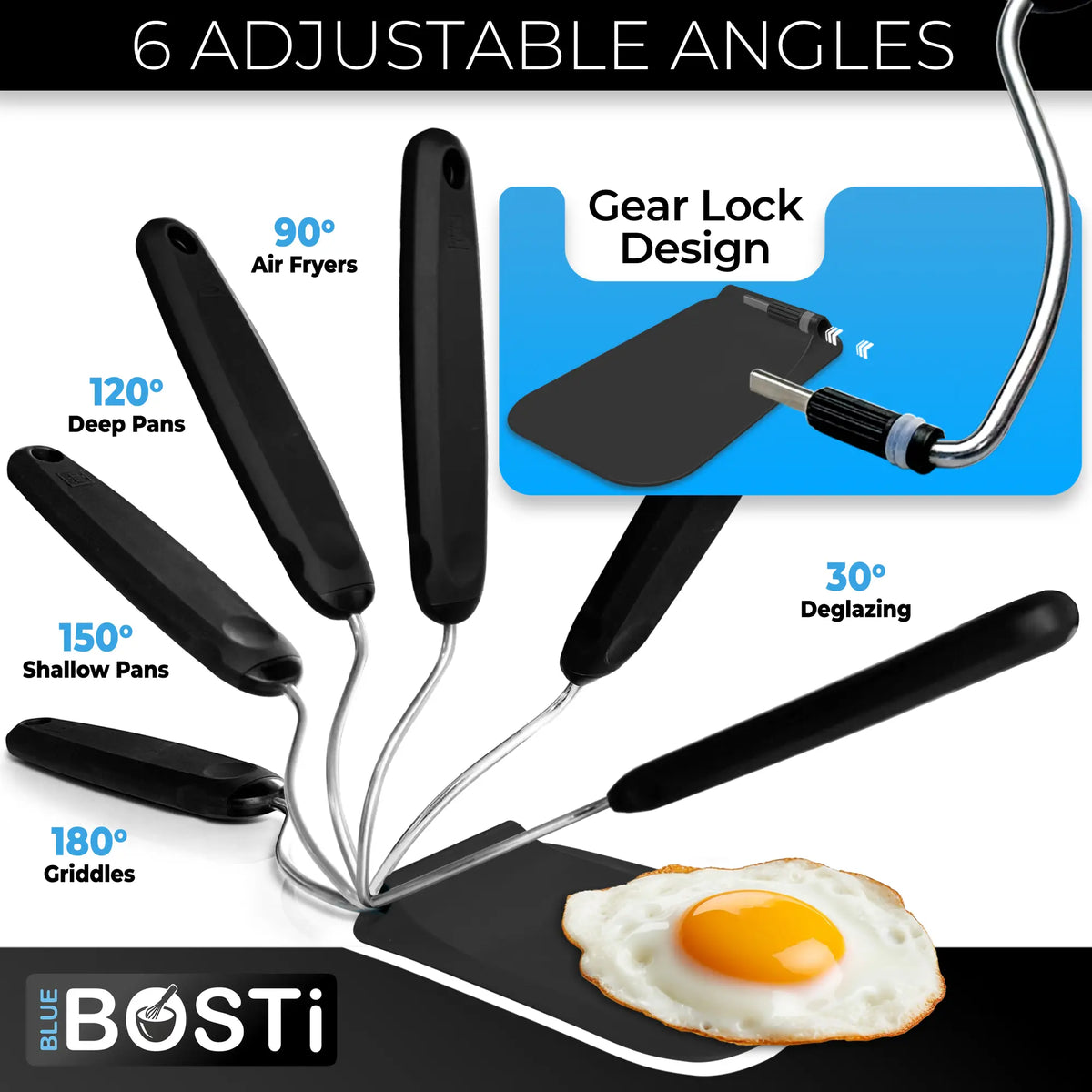 Adaptchula™ Adjustable Angles Spatula, PPSU