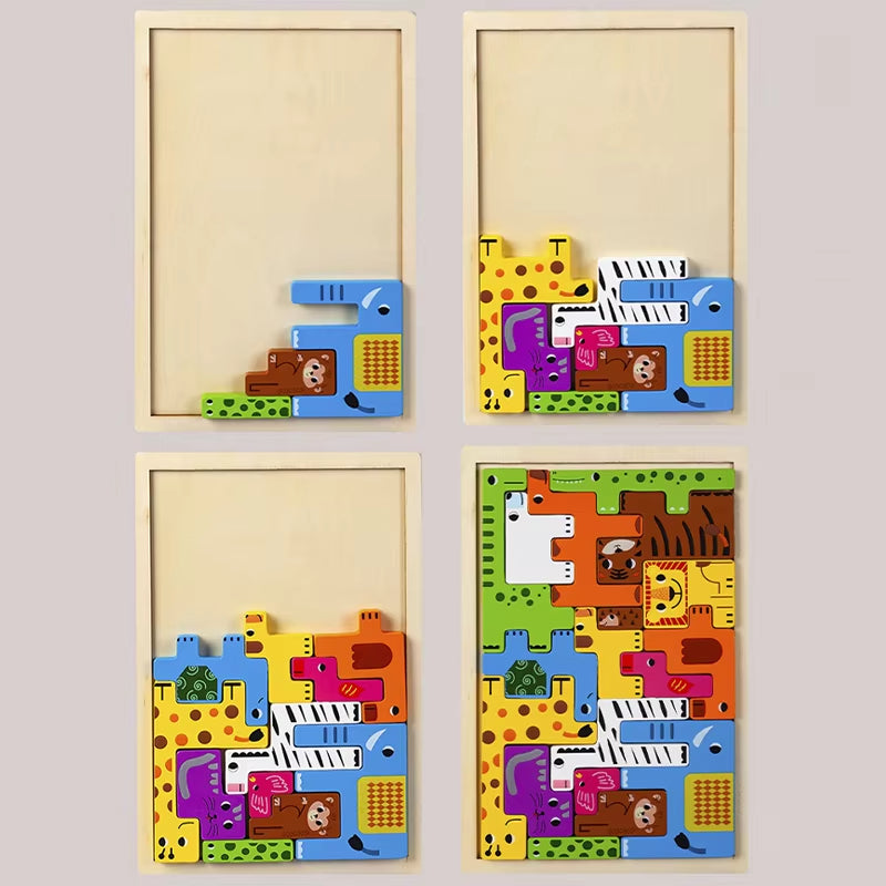 Montessori Wooden Puzzle Set