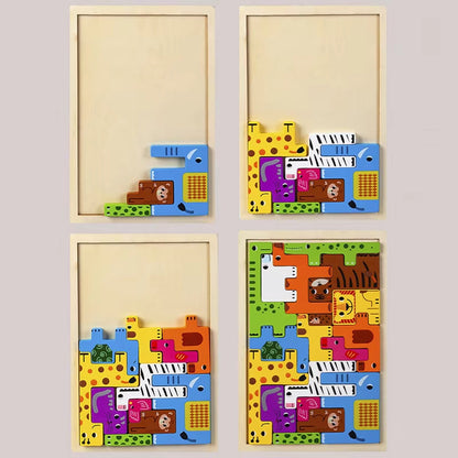 Montessori Wooden Puzzle Set