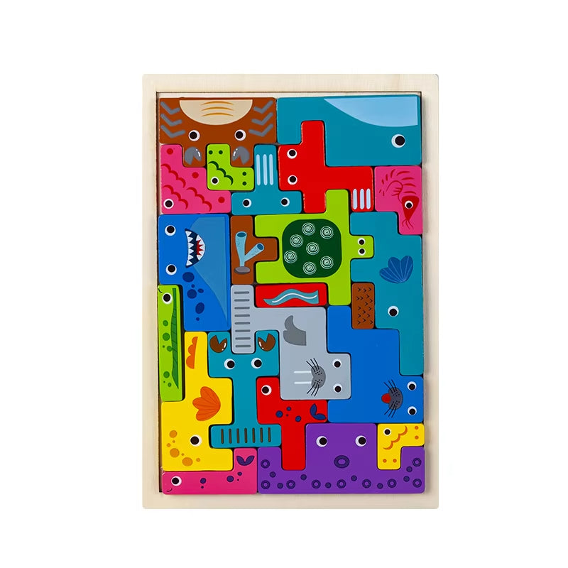 Montessori Wooden Puzzle Set
