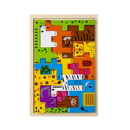 Montessori Wooden Puzzle Set