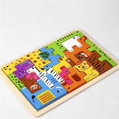 Montessori Wooden Puzzle Set