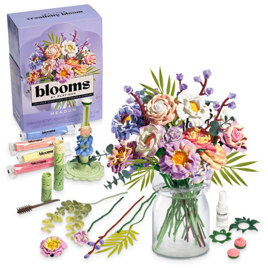 Blooms by Play-Doh Meadow Bouquet Kit Floral Craft for Adults & Teens