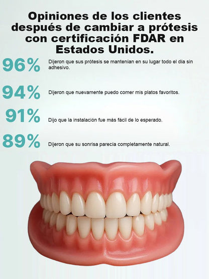 Estuche dental portátil con prótesis: Recupera tu sonrisa-Pago contra entrega